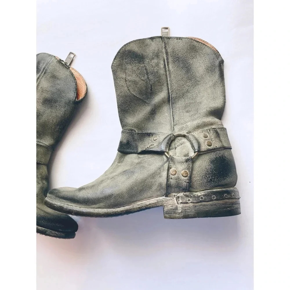 Bed Stu Cobbler Series Distressed Harness Boots - Picture 4 of 7